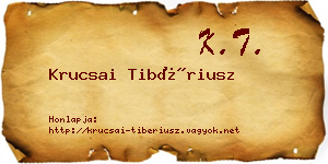 Krucsai Tibériusz névjegykártya
